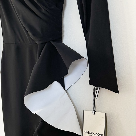 Chiara Boni La Petite Robe Sangiovanna Charisse Ruffle Gathered Gown Size 40 NWT - Picture 8 of 8